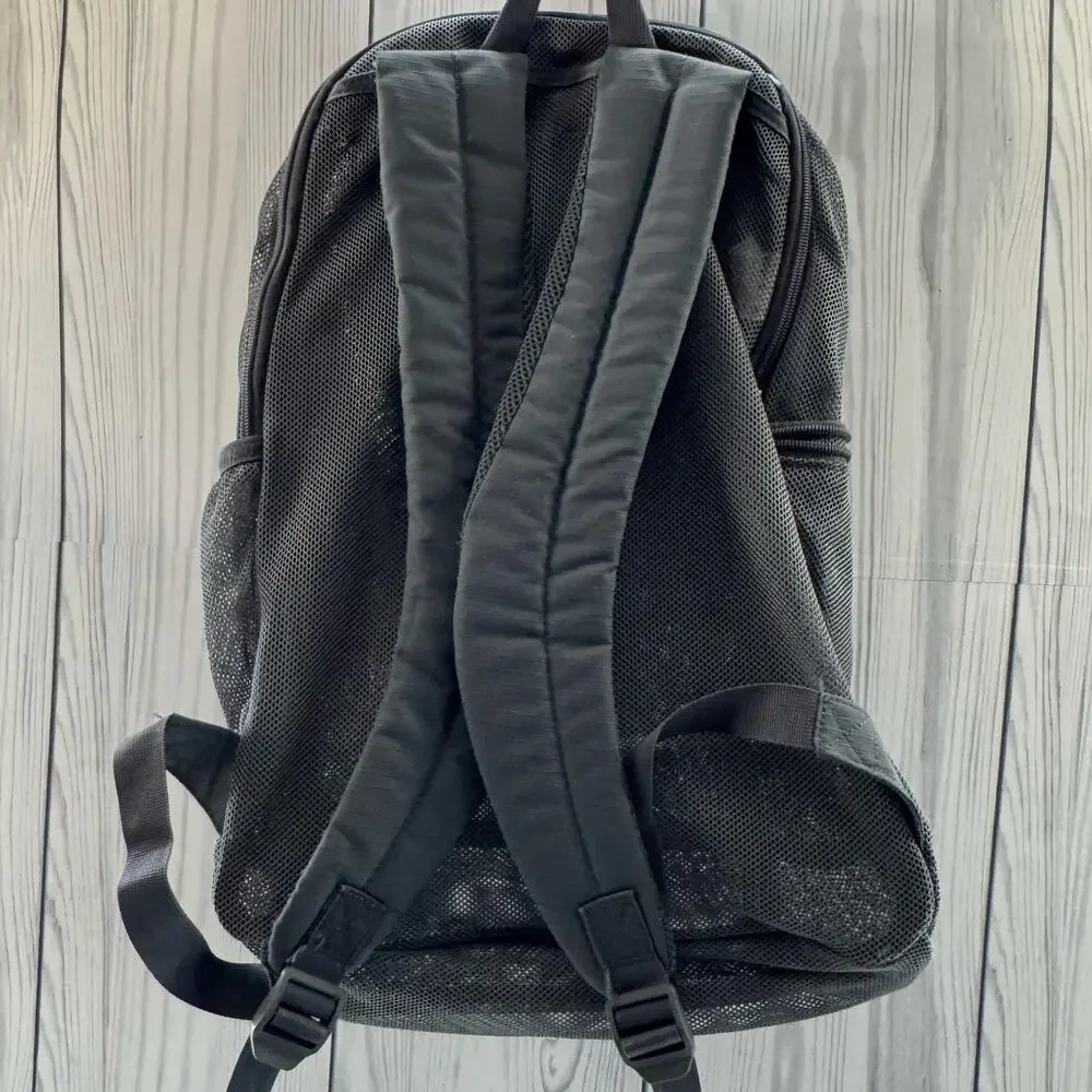 Nike Brasilia MESH Training Gym School Backpack Gray Security Mesh